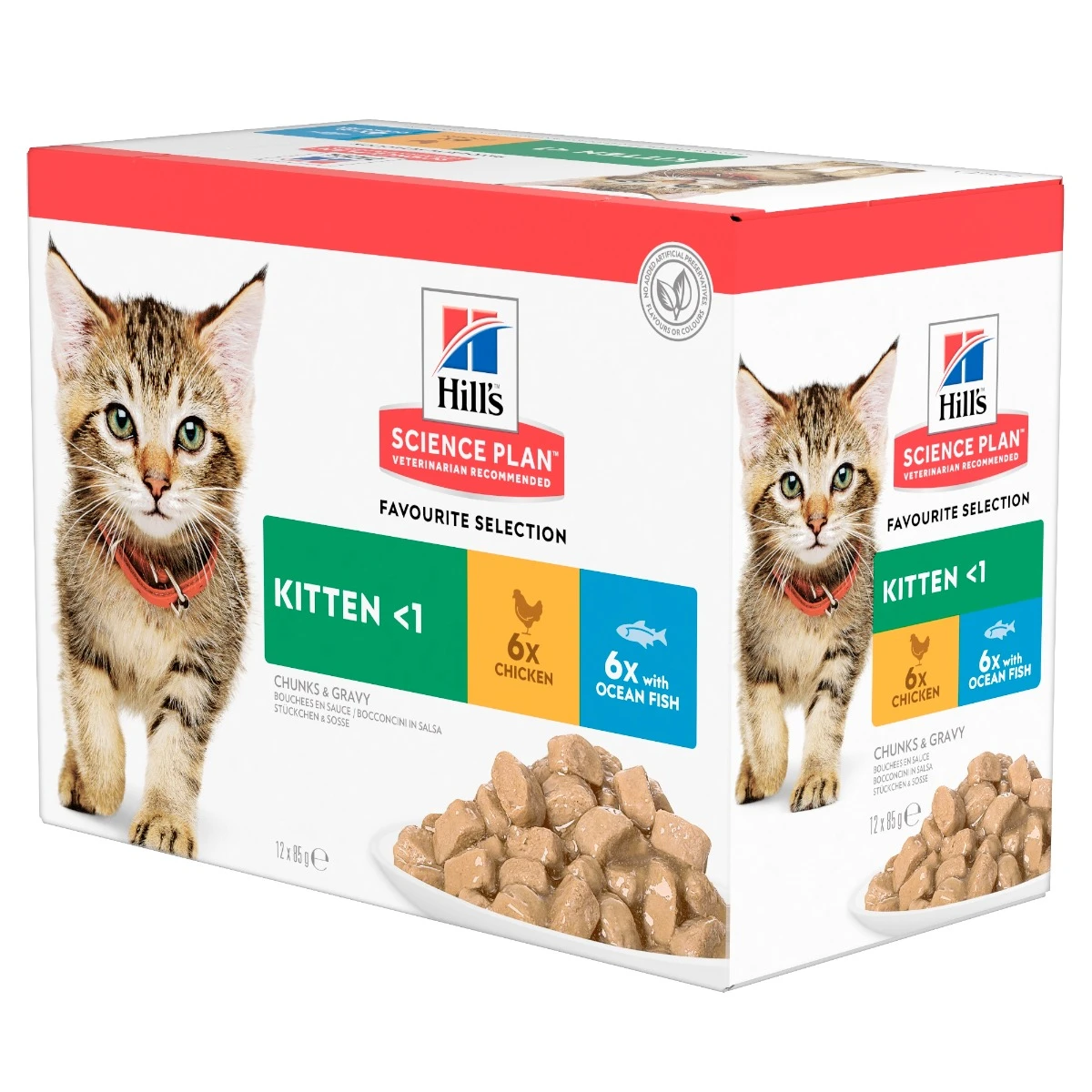 Hill's Science Plan Kitten Multipack 12 Sachets Repas Pour Chaton Poulet Et Poisson – Image 2