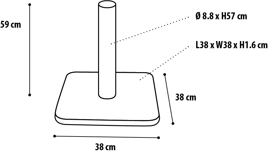 Flamingo Griffoir Polset Large Beige 38x38x59cm – Image 3