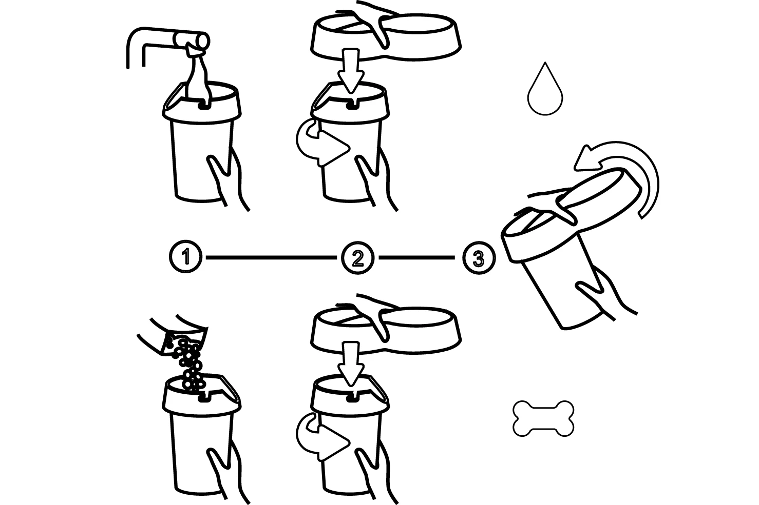 Flamingo Gamelle Cats In Love 1,5l – Image 2