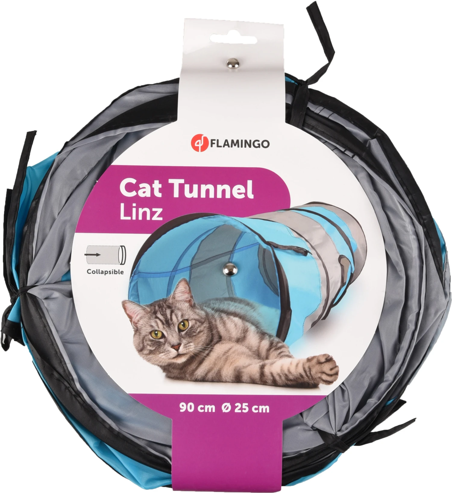 Flamingo Tunnel Pour Chat Linz 1 Trou 90cm Diam25cm – Image 2