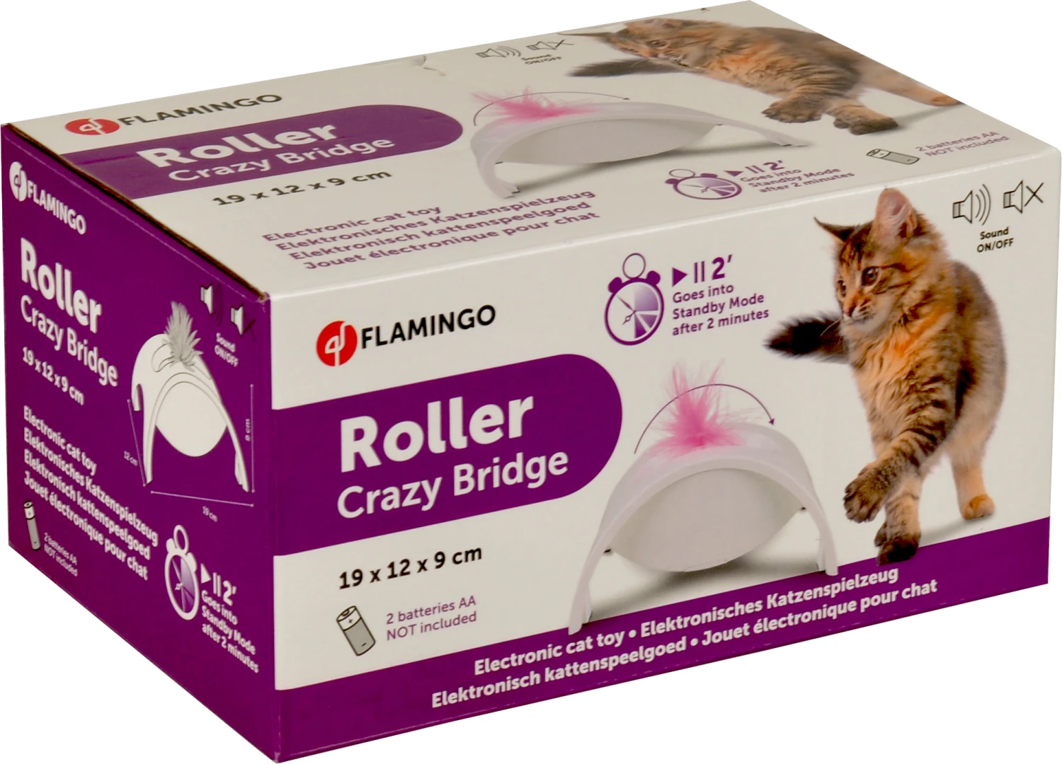 Flamingo Jouet Pour Chat Rouleau Crazy Bridge – Image 2