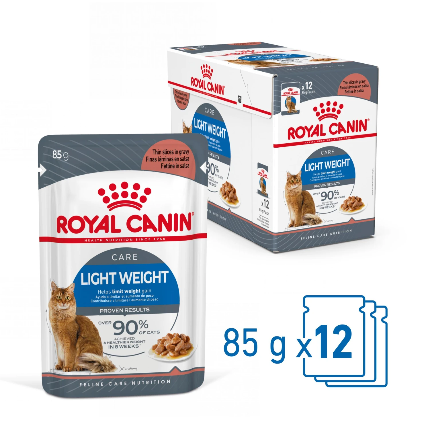 Royal Canin Light Weight Care En Sauce Pour Chat 12 Sachets De 85g – Image 2