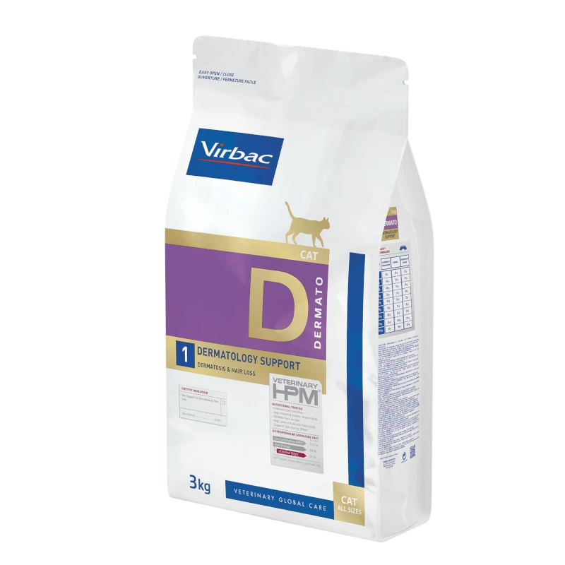 Virbac HPM Dermatology D1 Chat 3Kg – Image 2