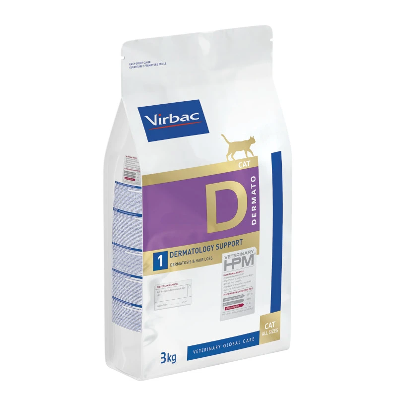 Virbac HPM Dermatology D1 Chat 3Kg – Image 3