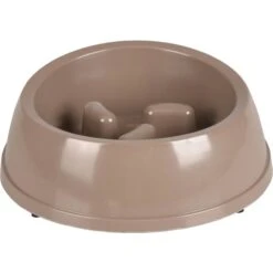 Flamingo Gamelle Mangi Slow Feeder Taupe En Mélamine 1500ml