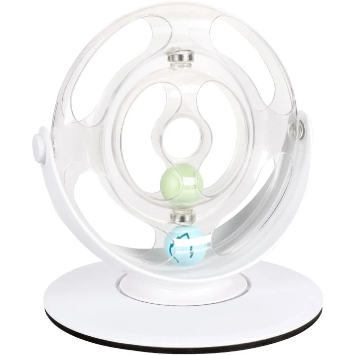 Flamingo Jouet Chat Roue Dita Blanc 26x26x27,5cm