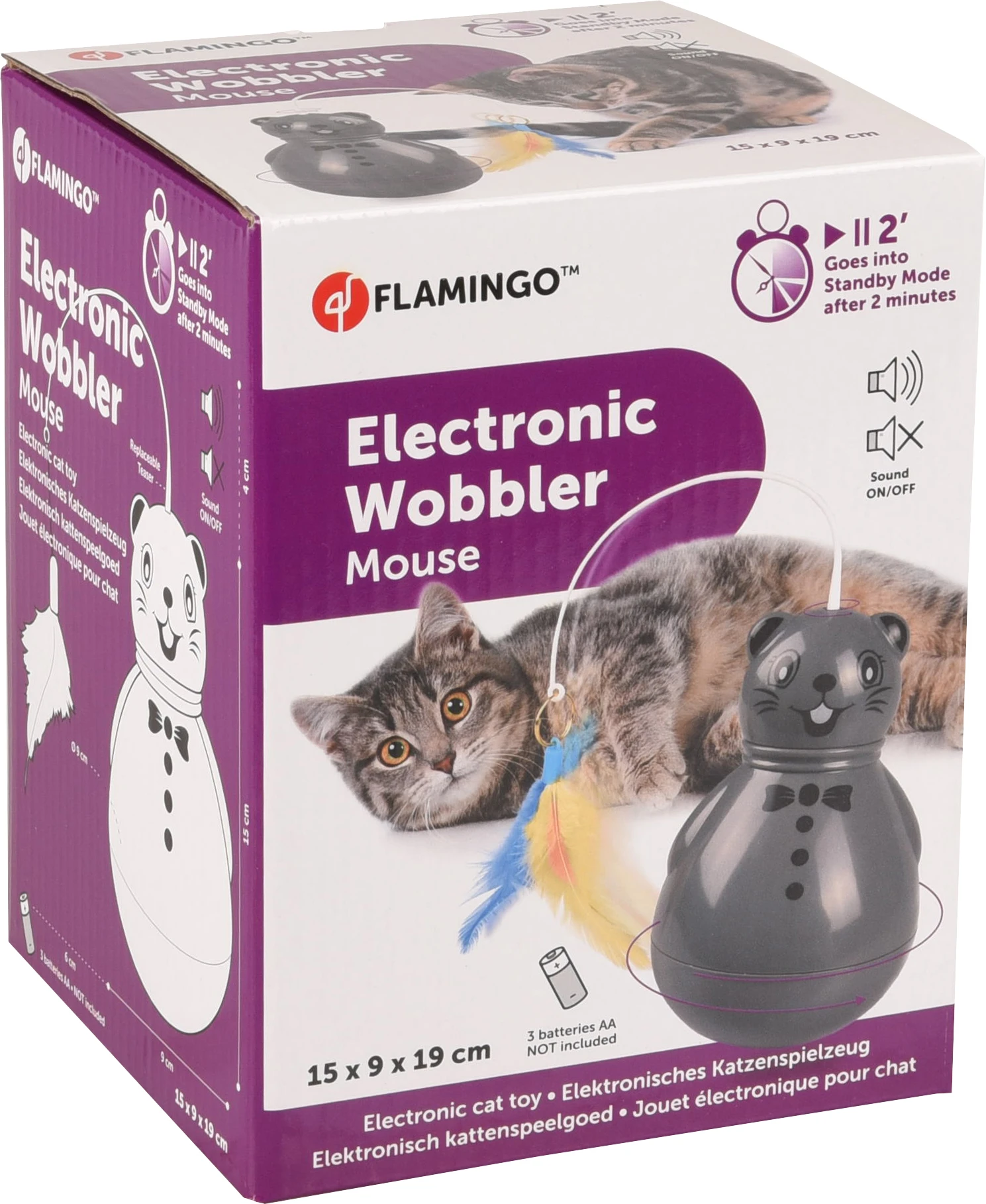 Flamingo Jouet Pour Chat Oscillant Souris – Image 2