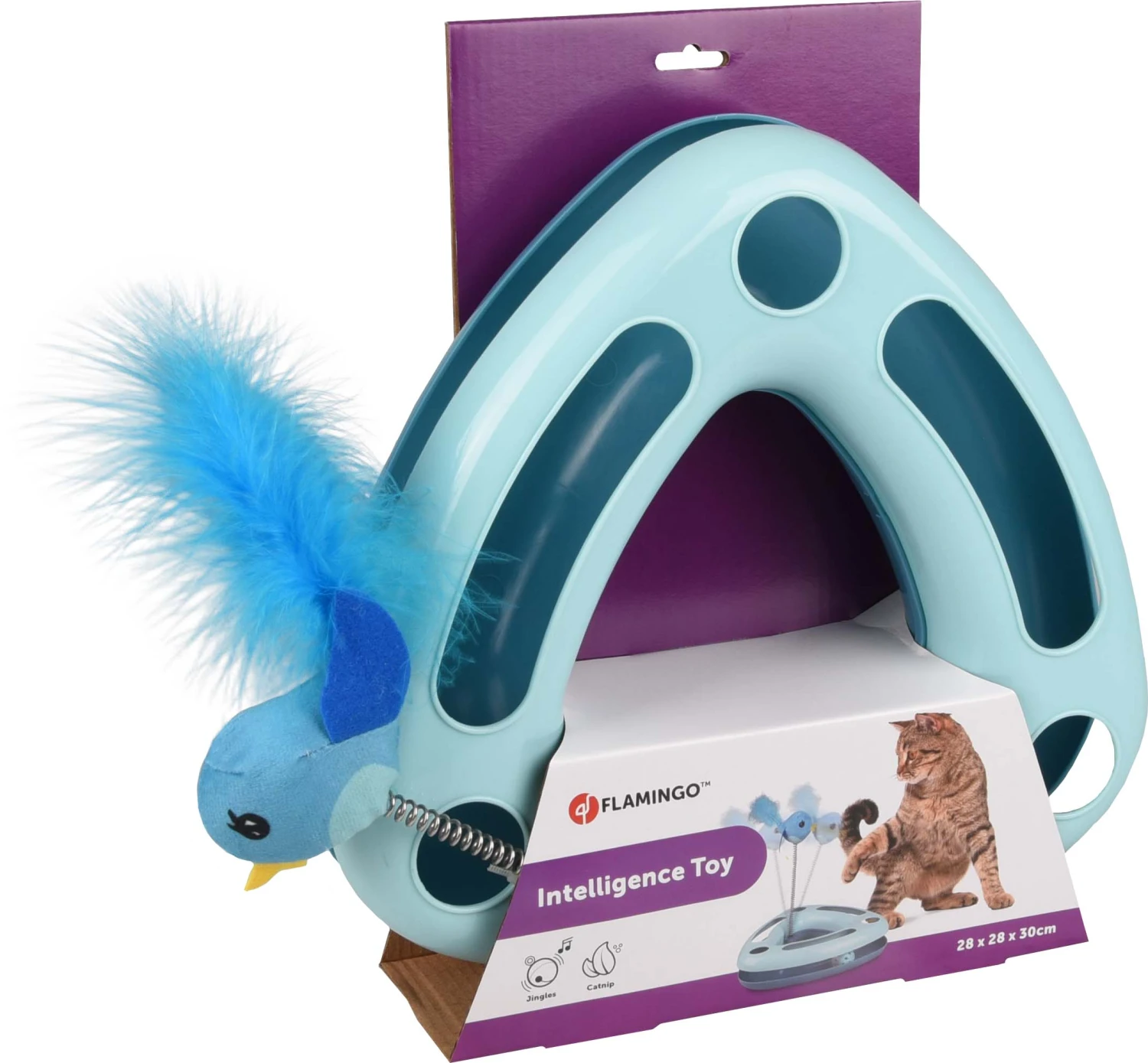 Flamingo Jouet Chat Felicia Bleu Triangle 28x28x30cm – Image 2