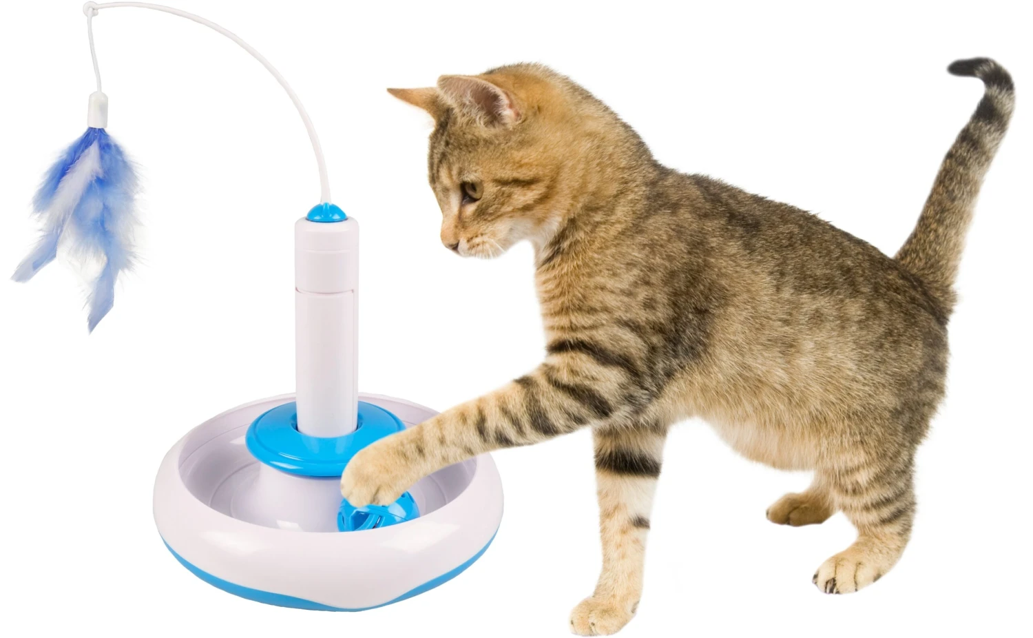 Flamingo Jouet Chat Plaque Plume Et Balle 20x20x29cm – Image 5