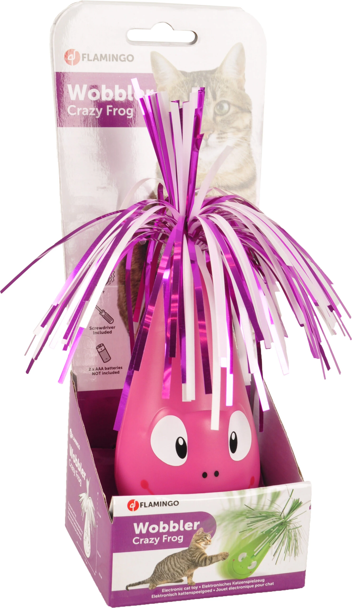 Flamingo Jouet Chat Oscillant Crazy Frog Pink – Image 2